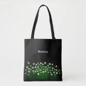 Schwarz-weiße Blumensträuße, elegant Tasche (Vorderseite)
