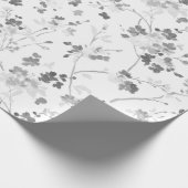schwarz-weiße Blumenverpackungspapier Geschenkpapier (Ecke)