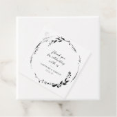 Schwarz-weiße Blumenzeremonie Custom Vielen Dank Geschenkanhänger (Beispiel)