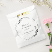 Schwarz-weiße Blumenzeremonie Custom Vielen Dank Geschenktütchen (Versiegelt)