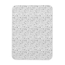 Schwarz-weiße Blütendotter | nahtlos botanisch