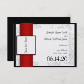 Schwarz-weiße Bohemische Hochzeit speichern Sie da Save The Date (Vorne/Hinten)