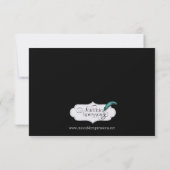 Schwarz-weiße Bohemische Hochzeit speichern Sie da Save The Date (Rückseite)