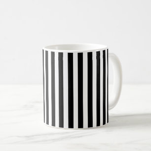 Schwarz-weiße Bonbonstreifen Kaffeetasse