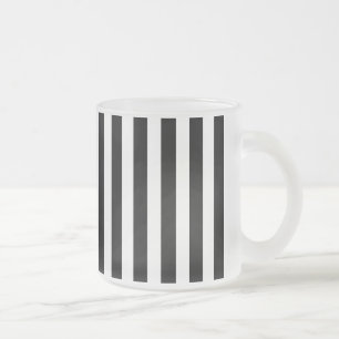 Schwarz-weiße Bonbonstreifen Mattglastasse