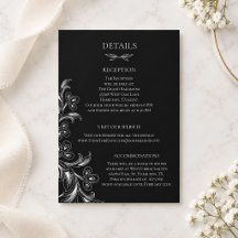 Schwarz-weiße botanische Blumenschmuck-Hochzeit 