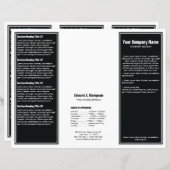 Schwarz-weiße Broschüre (Vorne/Hinten)