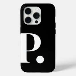 Schwarz-weiße Buchstabenfarbe Minimalistisch Case-Mate iPhone Hülle