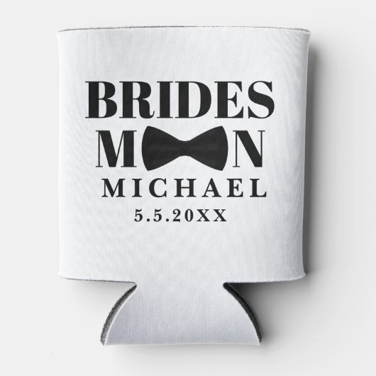 Schwarz-weiße Bughochzeit Dosenkühler (Vorderseite)