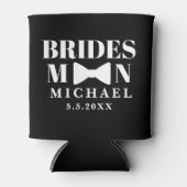 Schwarz-weiße Bughochzeit personalisiert Dosenkühler (Vorderseite)