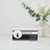 Schwarz-weiße Bugkarten Visitenkarte (Stehend Vorderseite)