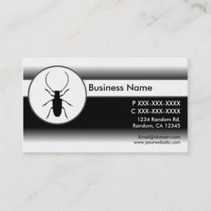 Schwarz-weiße Bugkarten Visitenkarte