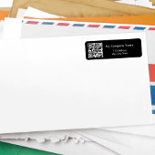 Schwarz-weiße Business ql Rücksendeadresse