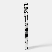 SCHWARZ-WEISSE CAMELLIAS, BLÄTTER Dunkle Flora Case-Mate iPhone Hülle (Rückseite / Links)