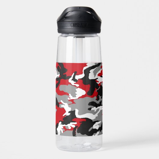 Schwarz-weiße Camouflage Camelbak Wasser Flasche (Rückseite)