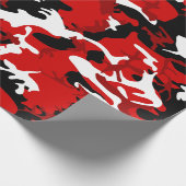 Schwarz-weiße Camouflage Geschenkpapier (Ecke)