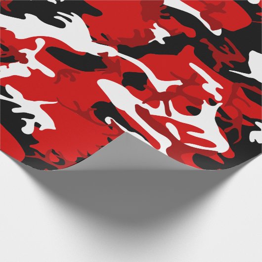 Schwarz-weiße Camouflage Geschenkpapier (Ecke)