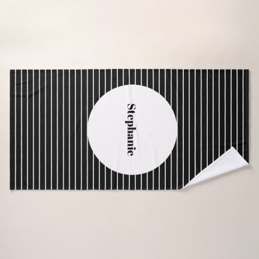 Schwarz-weiße Camouflage Stripe Patterns Individue Badehandtuch (Badehandtuch)