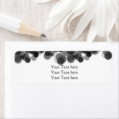 Schwarz-weiße Caviar Dots Hochzeitadressen (Insitu)