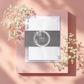 Schwarz-weiße Chalkboardhochzeit Einladungsbanderole