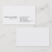 Schwarz-weiße Charme-Berufliche Visitenkarte (Vorne/Hinten)