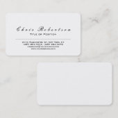 Schwarz-weiße Charming-Visitenkarte an der Ecke Visitenkarte (Vorne/Hinten)