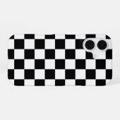 Schwarz-weiße Checkbox iPhone 16 Hülle (Rückseite (Horizontal))