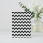 Schwarz-weiße Chevrons Postkarte (Stehend Vorderseite)