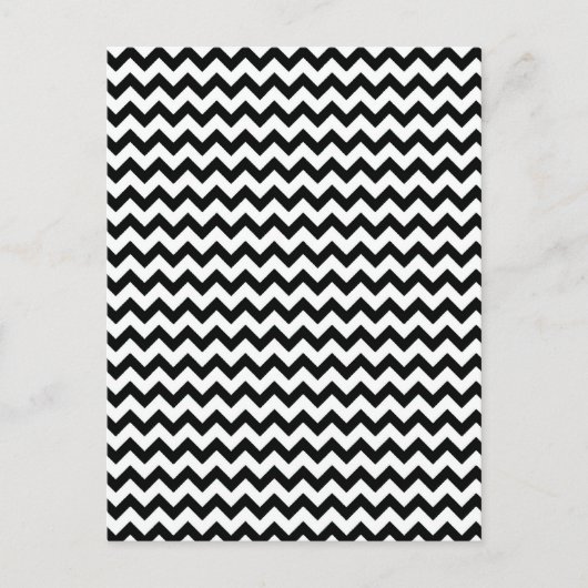 Schwarz-weiße Chevrons Postkarte (Vorderseite)