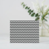 Schwarz-weiße Chevrons Postkarte (Stehend Vorderseite)