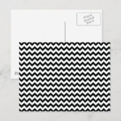 Schwarz-weiße Chevrons Postkarte (Vorne/Hinten)