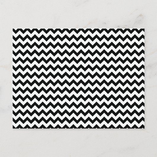 Schwarz-weiße Chevrons Postkarte (Vorderseite)