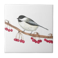 Schwarz-weiße Chickadee Bird Frische Pasta machen