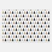 Schwarz-weiße Christbaumsteine 3 - Koordinierung Geschenkpapier Set (Vorderseite)