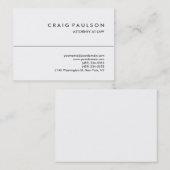 Schwarz-weiße Chubby-Anwaltskarte Visitenkarte (Vorne/Hinten)