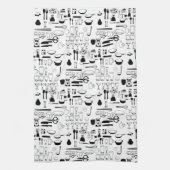 Schwarz-weiße Cookies Geschirrtuch (Vertikal)