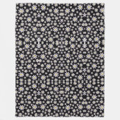 Schwarz-weiße Daisy-Sherpa-Decke Fleecedecke (Vorderseite)