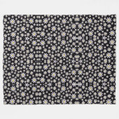 Schwarz-weiße Daisy-Sherpa-Decke Fleecedecke (Vorderseite (Horizontal))