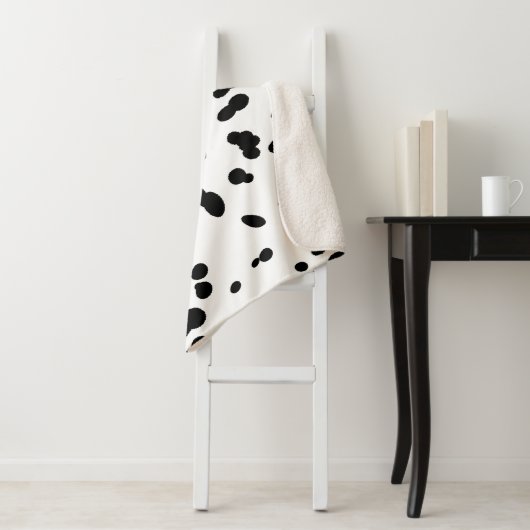 Schwarz-weiße Dalmatiner-Flecken Hunde Fell Sherpadecke (Beispiel)