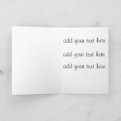 Schwarz-weiße Damaskus- und Hot-Pink-Karte Karte (Innenseite)