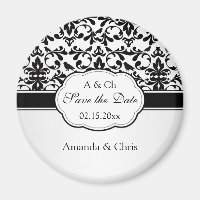 Schwarz-weiße Damaskus-Wirbel, Save the Date Vögel