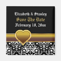 Schwarz-weiße Damast-Herzhochzeit Sichern Sie das 