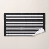 Schwarz-weiße Diagonalstreifen Badhandtuch Set (Handtuch)