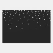 Schwarz-weiße Diamant High Heel Shoel Wedding Geschenkpapier Set (Vorderseite 3)