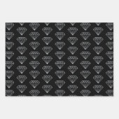 Schwarz-weiße Diamant High Heel Shoel Wedding Geschenkpapier Set (Vorderseite 2)