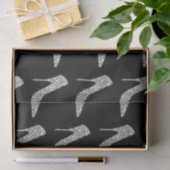 Schwarz-weiße Diamant High Heel Shoel Wedding Seidenpapier (Geschenk)