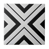 schwarz-weiße Diamantfliesen Fliese (Vorderseite)