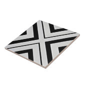 schwarz-weiße Diamantfliesen Fliese (Seite)