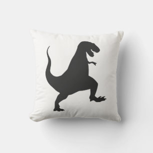 Schwarz-weiße Dinosaurier-Kissen Kissen