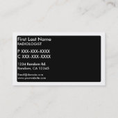 Schwarz-weiße Doctor-Stethoskop-Visitenkarten Visitenkarte (Rückseite)